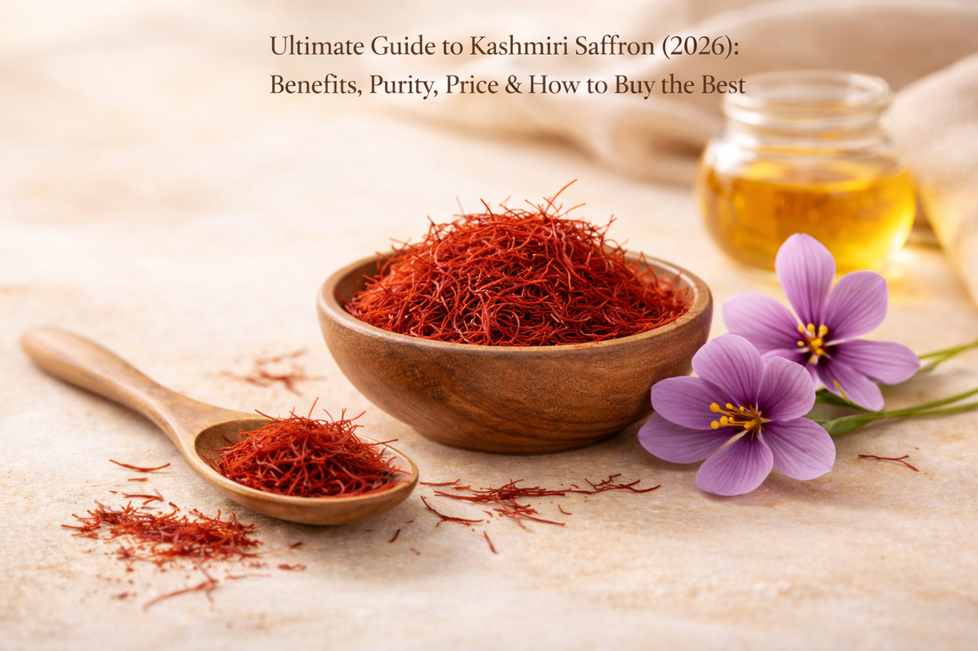 Ultimate Guide to Kashmiri Saffron (2026): Benefits, Purity, Price & How to Buy the Best